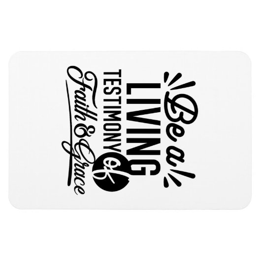 Living Testimony Bible Quote Christian Motivation Magneet (Horizontaal)