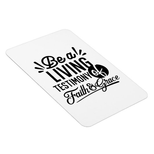 Living Testimony Bible Quote Christian Motivation Magneet (Rechterzijde)