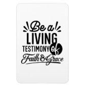 Living Testimony Bible Quote Christian Motivation Magneet (Verticaal)