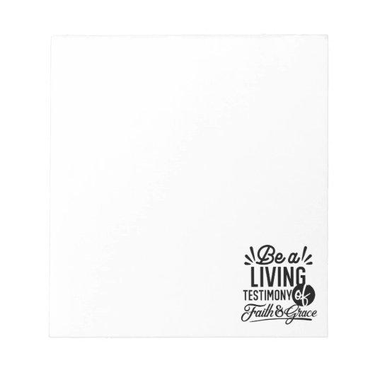 Living Testimony Bible Quote Christian Motivation Notitieblok (Voorkant)