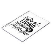 Living Testimony Bible Quote Christian Motivation Notitieboek (Linkerzijde)