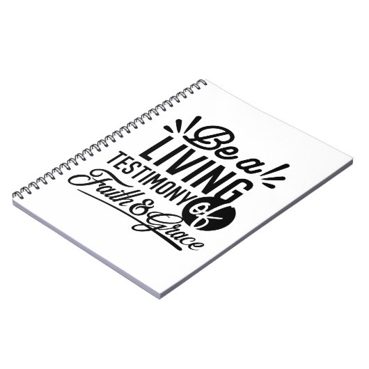 Living Testimony Bible Quote Christian Motivation Notitieboek (Linkerzijde)