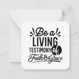 Living Testimony Bible Quote Christian Motivation Notitiekaartje