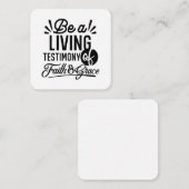 Living Testimony Bible Quote Christian Motivation Notitiekaartje (Voorkant / Achterkant)