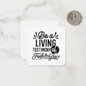 Living Testimony Bible Quote Christian Motivation Notitiekaartje (Voorkant / Achterkant in situ)