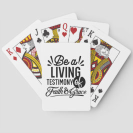 Living Testimony Bible Quote Christian Motivation Pokerkaarten