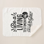 Living Testimony Bible Quote Christian Motivation Sherpa Deken (Voorkant (horizontaal))