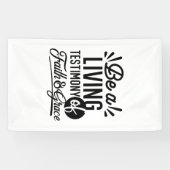 Living Testimony Bible Quote Christian Motivation Spandoek (Horizontaal)