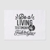 Living Testimony Bible Quote Christian Motivation Tissuepapier (Voorkant)