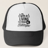 Living Testimony Bible Quote Christian Motivation Trucker Pet (Voorkant)