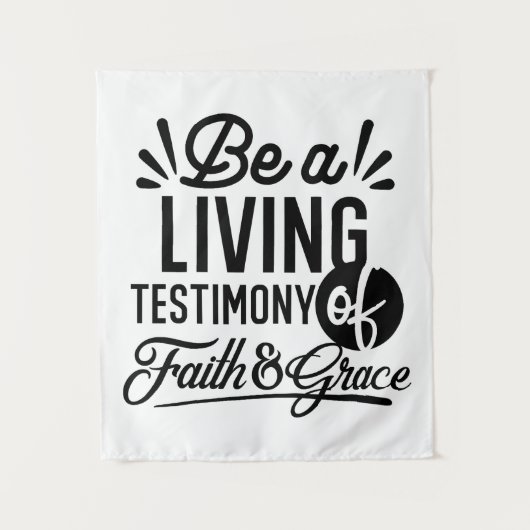 Living Testimony Bible Quote Christian Motivation Wandkleed (Voorkant)