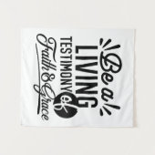 Living Testimony Bible Quote Christian Motivation Wandkleed (Voorkant (horizontaal))