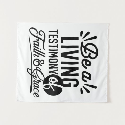 Living Testimony Bible Quote Christian Motivation Wandkleed (Voorkant (horizontaal))