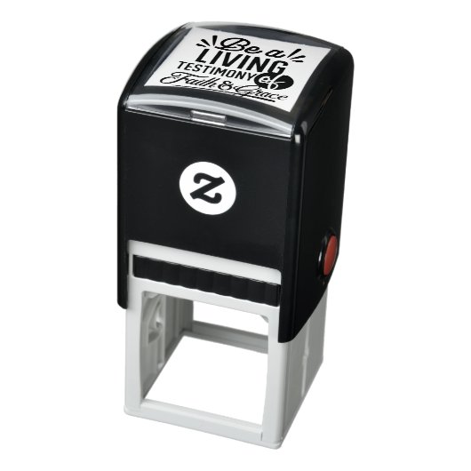 Living Testimony Bible Quote Christian Motivation Zelfinktende Stempel (Product)