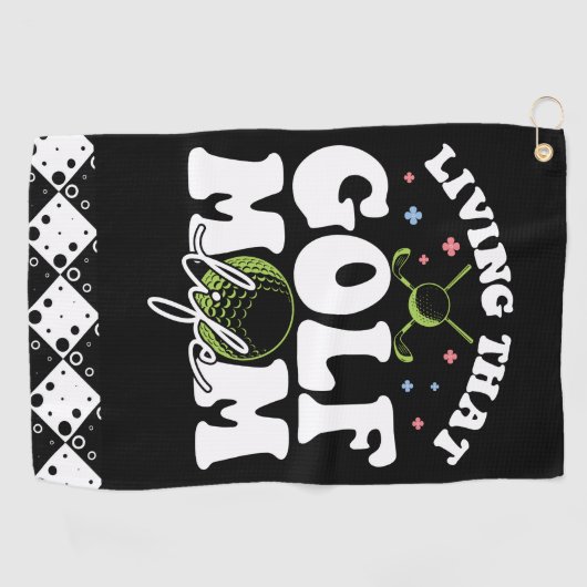 Living That Golf Mom Life Golfhanddoek (Horizontaal)