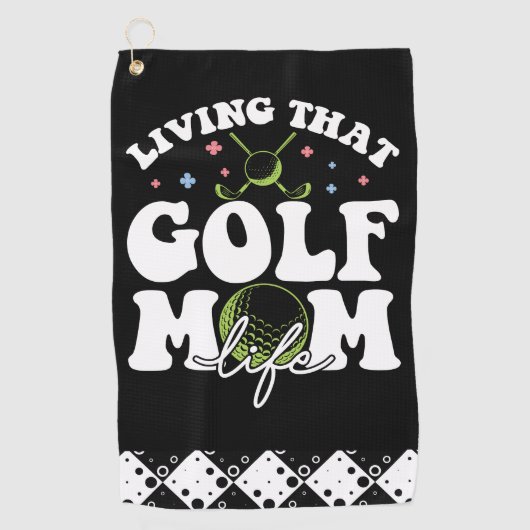 Living That Golf Mom Life Golfhanddoek (Voorkant)