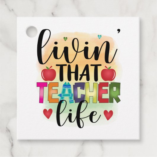 Living That Teacher Life - Gift For Teachers Bedankjes Labels (Voorkant)