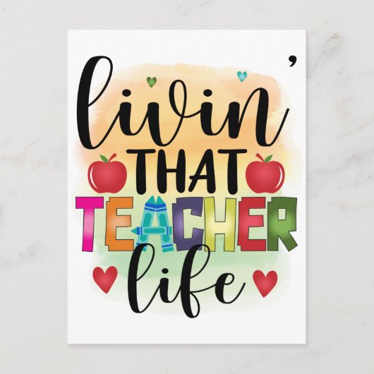Living That Teacher Life - Gift For Teachers Briefkaart (Voorkant)