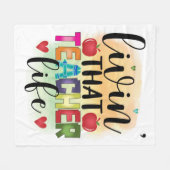 Living That Teacher Life - Gift For Teachers Fleece Deken (Voorkant (Horizontaal))
