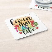 Living That Teacher Life - Gift For Teachers Kartonnen Onderzetters (Gebogen)
