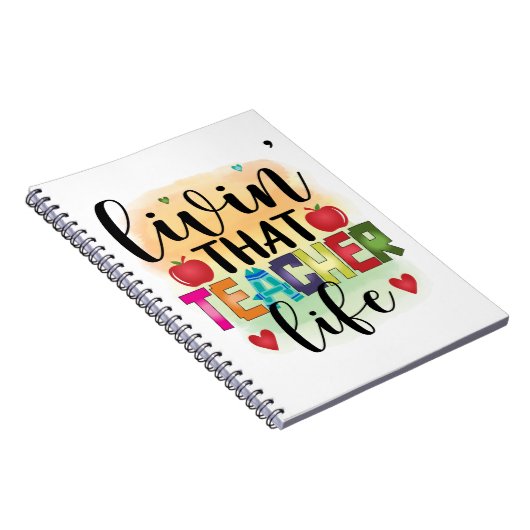 Living That Teacher Life - Gift For Teachers Notitieboek (Rechterzijde)
