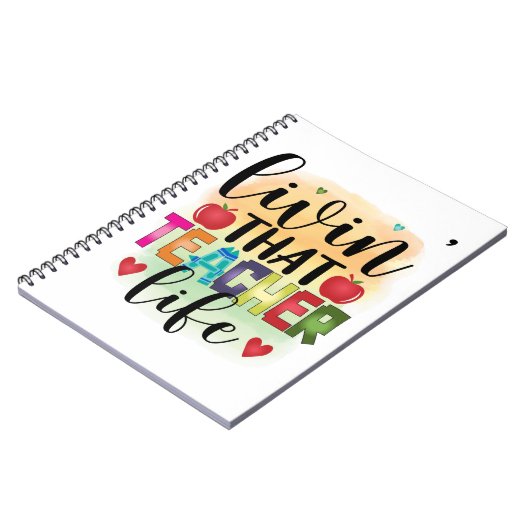 Living That Teacher Life - Gift For Teachers Notitieboek (Linkerzijde)