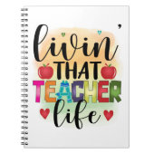 Living That Teacher Life - Gift For Teachers Notitieboek (Voorkant)