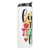 Living That Teacher Life - Gift For Teachers Thermosbeker (Gedraaid links)