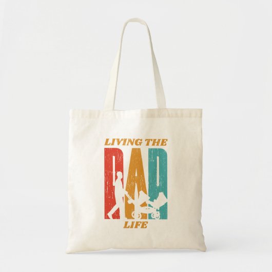 Living The Dad Life Retro Dad Swag Tote Bag (Voorkant)