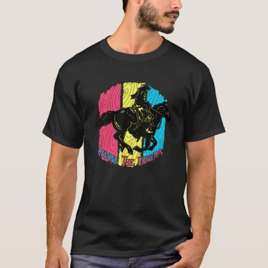 Living The Dream Horse Girl T-shirt (Voorkant)
