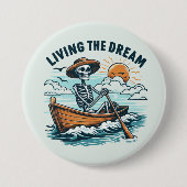Living The Dream - Skelet (2) Ronde Button 7,6 Cm (Voorkant)