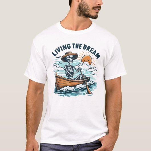 Living The Dream - Skelet (2) T-shirt (Voorkant)