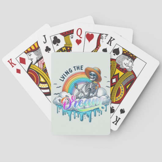 Living The Dream - Skelet Pokerkaarten (Achterkant)