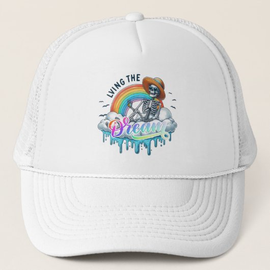 Living The Dream - Skelet Trucker Pet (Voorkant)