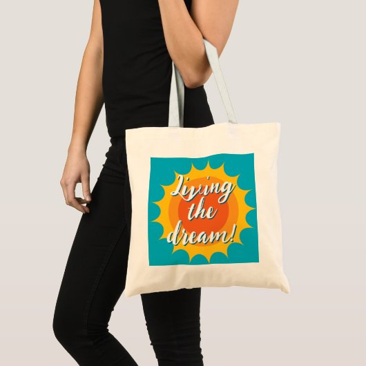 Living the dream sunny tote bag for women (Voorkant (product))