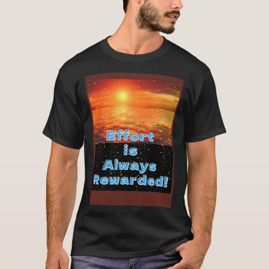 Living the Dream  Sunset Ocean Graphic Print T-shirt (Voorkant)
