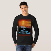 Living the Dream  Sunset Ocean Graphic Print T-shirt (Voorkant volledig)