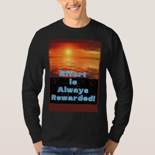 Living the Dream  Sunset Ocean Graphic Print T-shirt (Voorkant)
