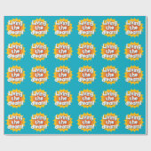 Living the dream wrapping paper for retired one cadeaupapier (Vlak)