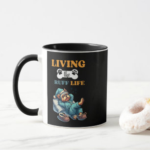 "Living the Ruff Life" Yorkie 11oz Koffie Mok