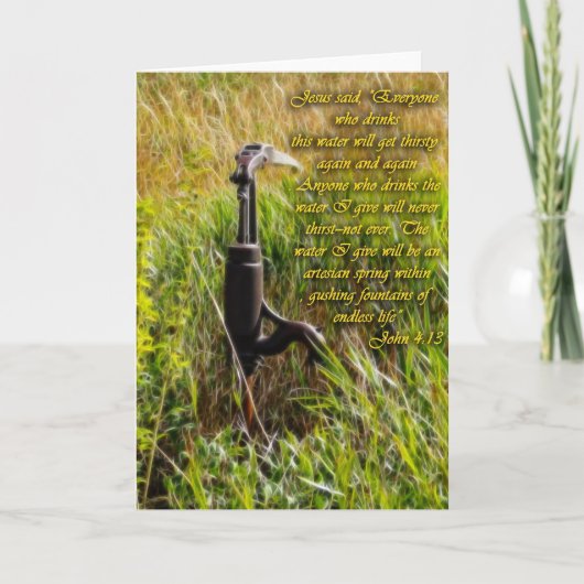 Living Water John 4 Inspirerend Kaart (Voorkant)