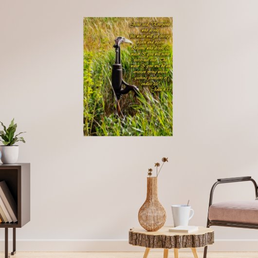 Living Water John 4 Inspirerend Poster (Woonkamer 3)