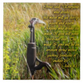 Living Water John 4 Inspirerend Tegeltje (Voorkant)