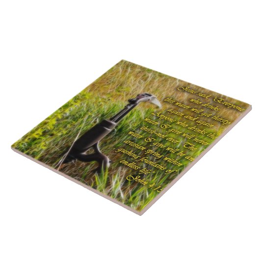 Living Water John 4 Inspirerend Tegeltje (Zijkant)