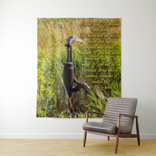 Living Water John 4 Inspirerend Wandkleed (In situ)