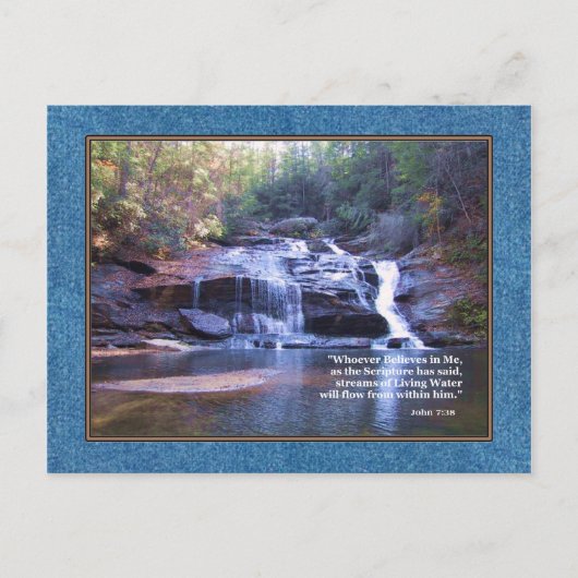 Living Water John 7:38 Briefkaart (Voorkant)