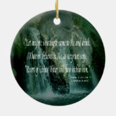 Living Waters - John 7:37-38 Keramisch Ornament (Achterkant)