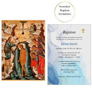 Living Waters Orthodox Christelijk Baptisme Kaart