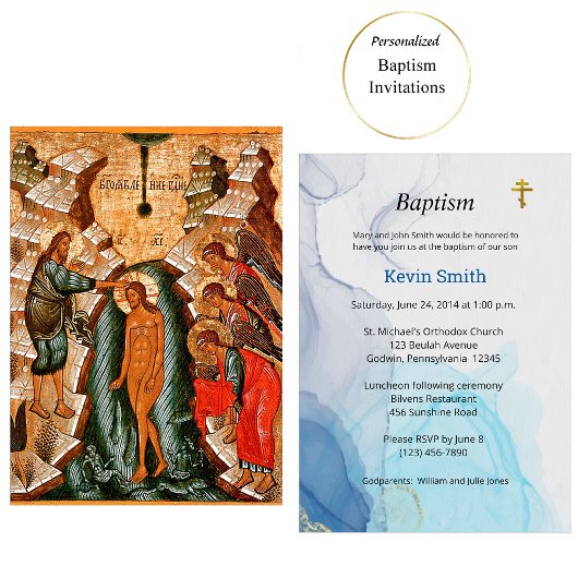 Living Waters Orthodox Christelijk Baptisme Kaart