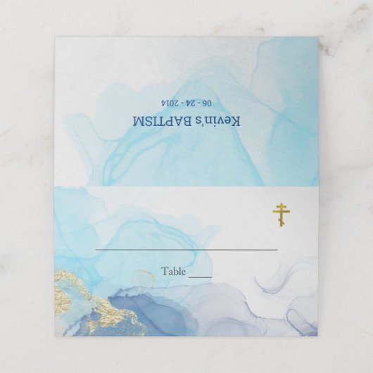 Living Waters Orthodox Christelijk Baptisme Plaatskaartje (Buitenkant ongevouwen)